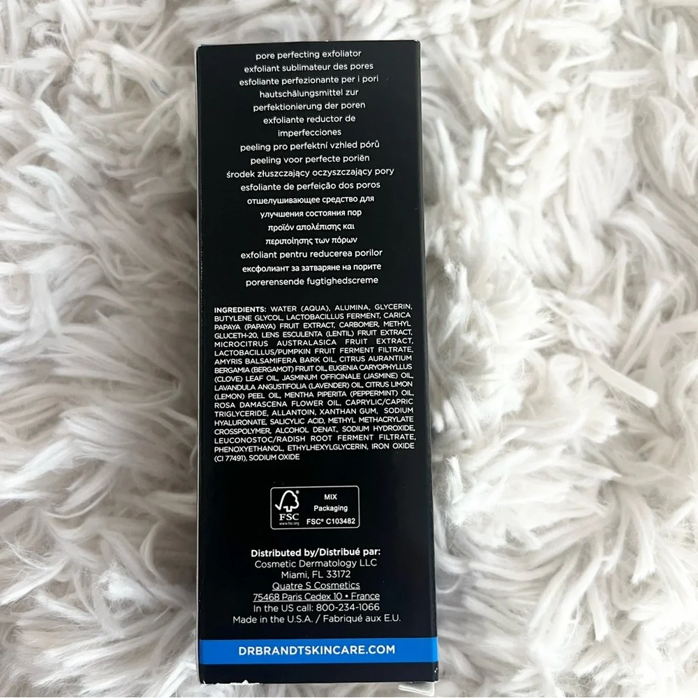 Dr. Brandt PoreDermabrasion Pore Perfecting Exfoliator NIB